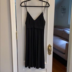 Women’s black slinky dress